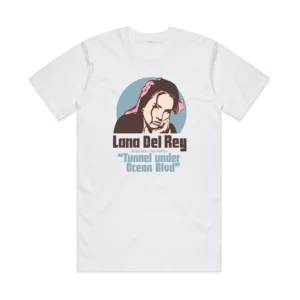 Tunnel Under Ocean Blvd Tee (White)-Lana Del Rey Shirts