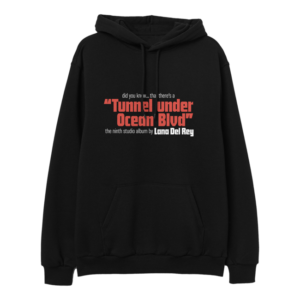 UNDER OCEAN BLVD HOODIE IN BLACK-Lana Del Rey Hoodies